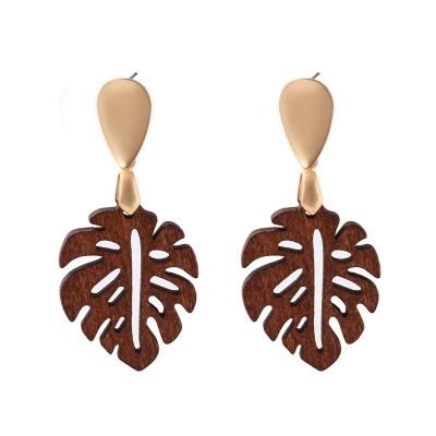 China Geometric Hawaiian Earrings Fashion Leaf Leaf Polynesian Jewelry for sale