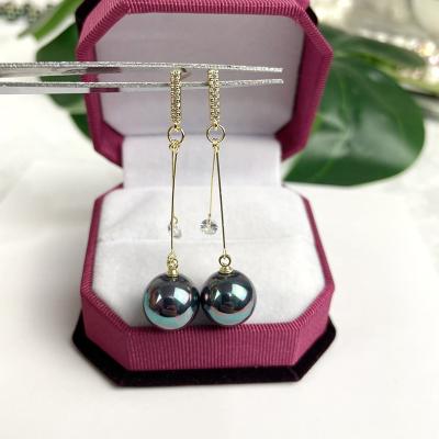 China SHUIIN 5cm Length CLASSIC Pearl Dangle Earrings Pearl Multiple Colors Hawaiian Jewelry for sale