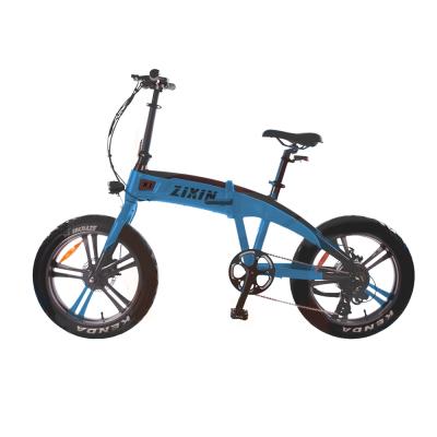 China Aluminum alloy 20 inch hub motor aluminum alloy rear frame electric bike folding fat tire for sale