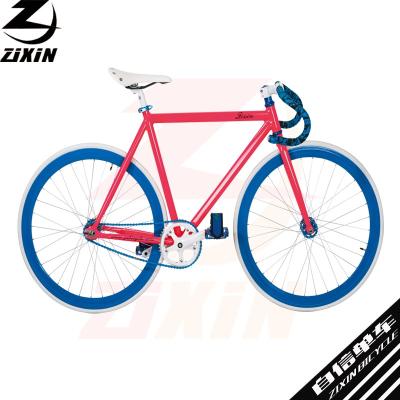 China Aluminum Alloy Steel Single Red Frame Speed ​​700C Rim Track Road Business Men's Bike Blue Bicycle Cycle Cycling for sale