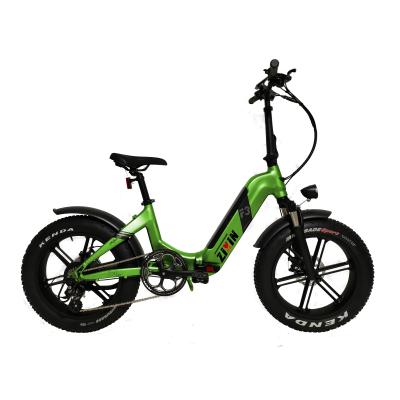 China ZIXIN aluminum alloy best price popular folding e-bike tire fat 20 inch 48V 500W lithium battery 7 speed snow ebike for sale