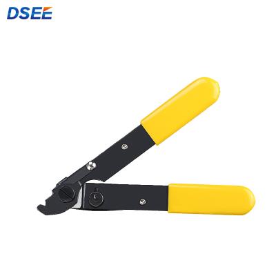 China Single Flange Fiber Optic Cable Stripper Ftth Hole Pliers Stripping Pliers Wire Stripper for sale