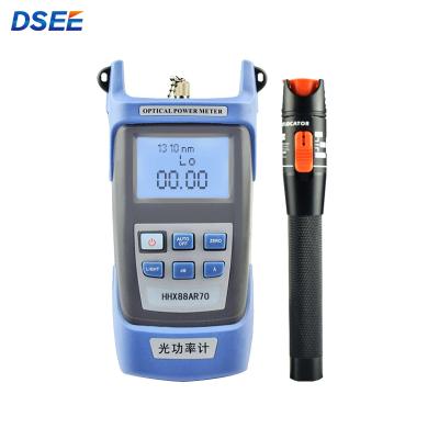 China FTTH Low Price Toolbox Light Optical Power Meter Plus Red Light Pen Two Product Cheap Optical Power Meter for sale