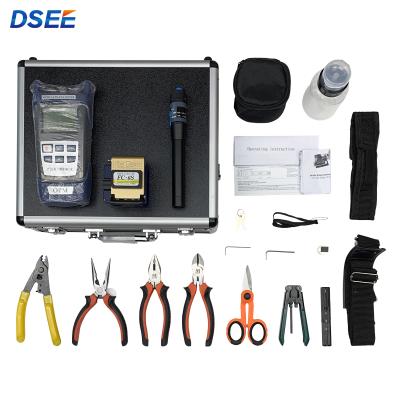 China FTTH Termination Tool Kit Fiber Optic Tools Splicing Toolbox Set Cleaver Electricity Meter ftth Toolbox Set for sale