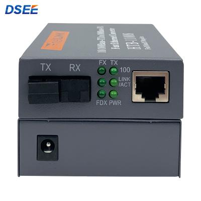 China Ftth media converter fiber media converter 10/100M rj45 40 kilometer single mode htb-1100S for sale