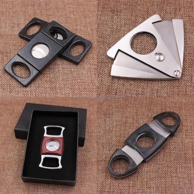 China Durable For Gentleman Shape Stainless Steel Cigar Knife Metal Empty Table Top Unique Cigar Cutter for sale