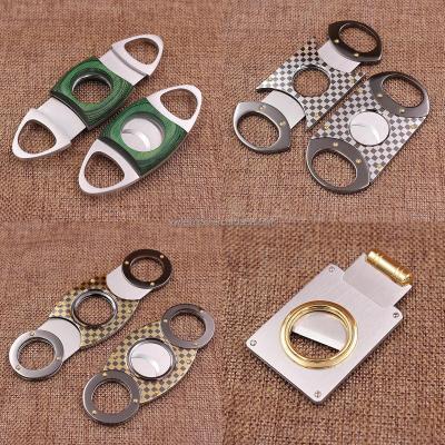 China Durable Luxury High Quality Zinc Alloy Cigar Cutter With Stainless Steel Knife for sale