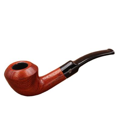 China Minimalist Handmade Ebony Wood Tobacco Pipe Smoking Pipe Pipa Tobacco Pipe With Accessories And Gift Box for sale