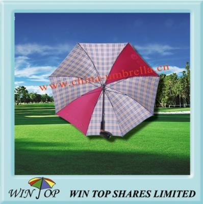 China Unique Golf Umbrella with Wooden Golf Head Handle for sale