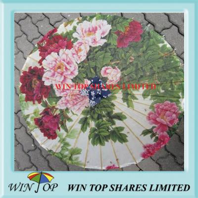 China Peony flower Traditional Chinese Painting umbrella for sale