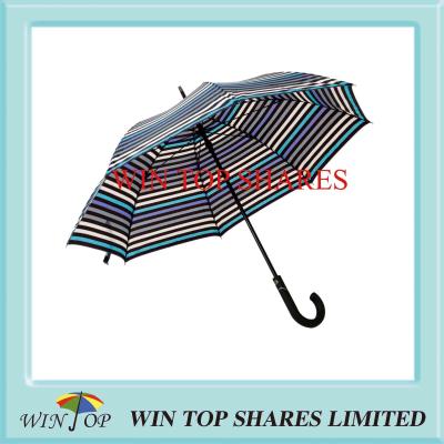 China Elegant Stripe Style Auto Open Patent Umbrella for sale