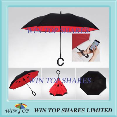 China Innovative wind resistant hand free reverse Umbrella for sale