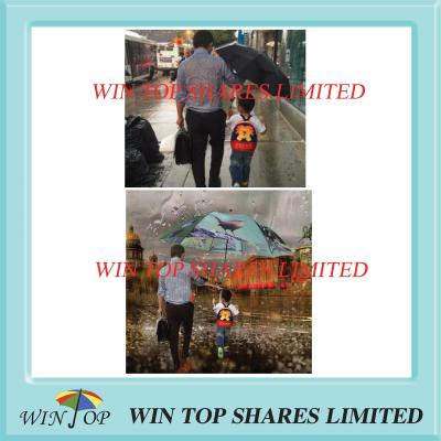 China Jumbo size birds printing Umbrella for father and son for sale