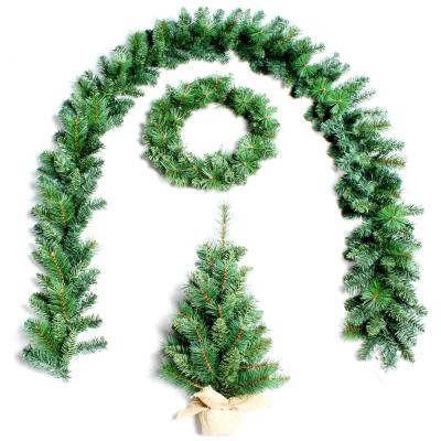 China Christamas Decoration Amazon New Products 9FT/270CM Christmas Garland Decoration Christmas Wreath Set for sale