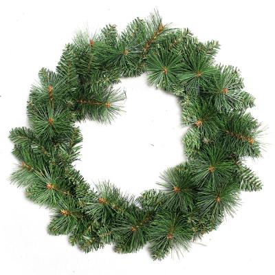 China Christmas Decoration 2021 Hot Amazon New Products 45CM PIN Needle And PVC Christmas Garland Decoration for sale