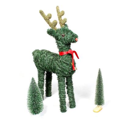 China PVC Korea Wholesale 50CM Christmas Deer Ornament Artificial Christmas Tree Decoration for sale