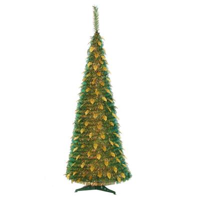 China Christamas Decoration Amazon New Products Christmas 180CM Pop Gold Leaves Christmas Tree Decoration for sale