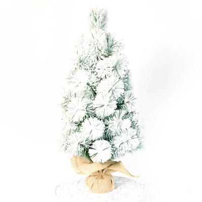 China Christamas decoration new products flocking pine needle Christmas snow small Christmas tree decoration 60CM for sale