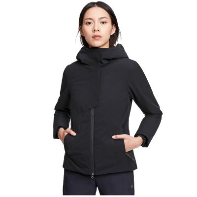 China Sporty Womens Pro Snowboard Hardshell Black Ski Jacket Windproof for sale