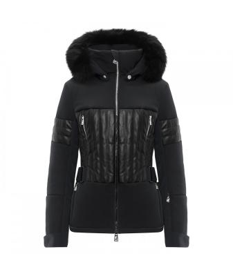 China Breathable Black Fashion Ski Jacket For Winter Sports Jacket With Detachable Hood for sale