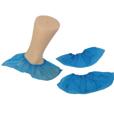 China Disposable Plastic /CPE Adult Blue Waterproof 15*39CM Plastic Foot Pad for sale