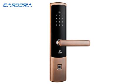 China Zinc Alloy Bluetooth Fingerprint Door Lock Four Color Optional CE FCC ROHS Certificate for sale