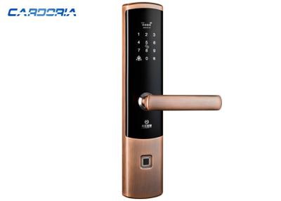 China Zinc Alloy Fingerprint Front Door Lock Support Card Key Code Unlock for sale