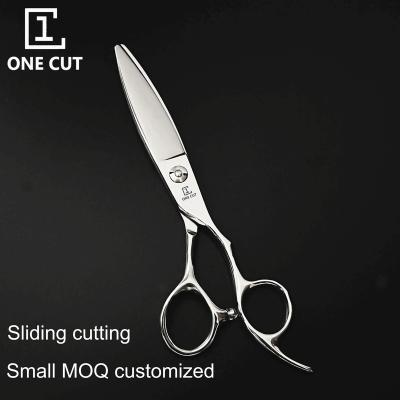 China Cutting Scissors 6.0 Inch Barber Sharp Blade Sliding Cutting Scissors 440C Professional Hair Scissors for sale