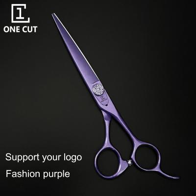 China Dogs Pet Grooming Scissors 440C High Quality Steel 7.0 Inch Straight Dog Pet Shears for sale