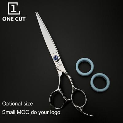 China Dogs 7 Inch Professional Dog Pet Scissors Available Straight Cut Custom Logo Pet Scissors for sale