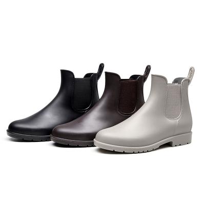 China Fashion Trend Men's And Women's Casual Adult Rain Boots Water Boots Rubber Low Top Stylish Short Shoes for sale