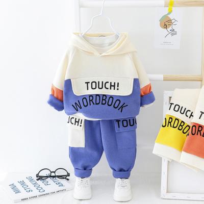 China 2 PCS Baby Kids Casual Clothes Stock Kids Warm Hoodies Sets With Panty Boys Clothes Set for sale