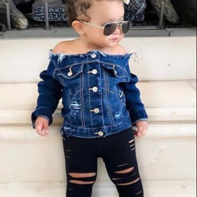 China Solid Color Casual Baby Long Sleeve Clothes Shirts And Pants Suit Dress Summer Two Piece Clothes for sale