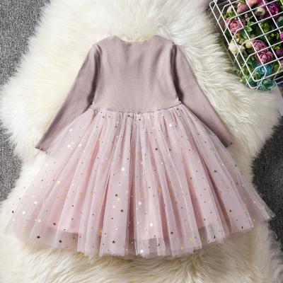 China 2019 Summer New Arrival Style Children Clothing Breathable O-Neck Sleeve Lace Kids Girls Long Even Dress Dresses for sale