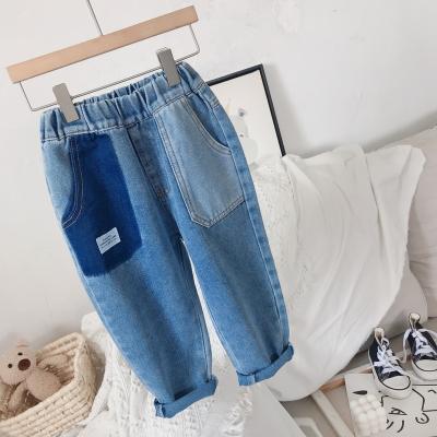 China Autumn Girls High Waist Slim Fits Jeans Viable Kids Pants Jeans Legging Kids Girl Pants for sale