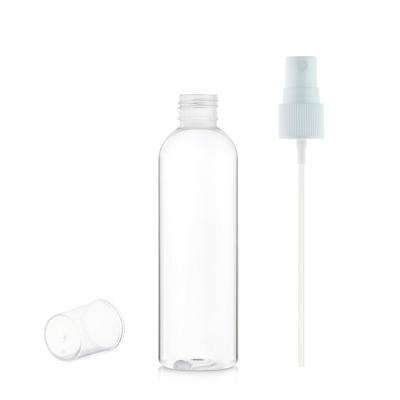 China BEAUTY PACKAGING 3oz empty clear PET plastic bottle spray 100ml 120ml for liquid with white spray cap for sale