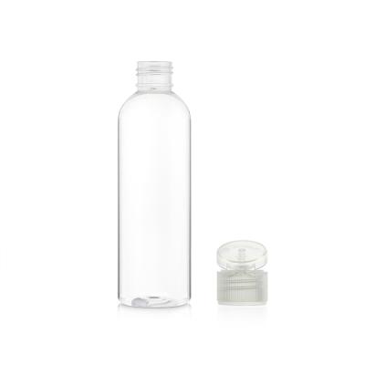 China BEAUTY PACKAGING 60ml 80ml PET Plastic Lotion Refillable Clear Toner Bottle With Flip Top Screw Cap for sale