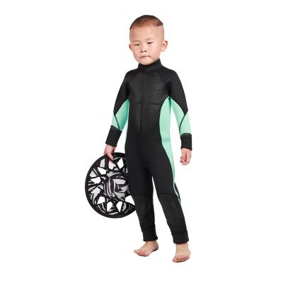 China Waterproof Wetsuits 3mm Kids And Youth Full Neoprene Suits Long Sleeve Surfing Swimming Diving Swimsuits Keep Warm Back Zipper For Water Sport for sale