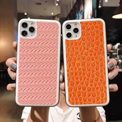 China Protect Cell Phone Fabric Embossed TPU+PU Embossing Embossing Deer Pattern Phone Leather Case Skin TPU Back Cover for sale