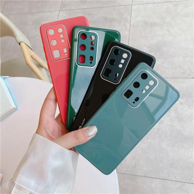 China Glass+ PC+ TPU muti color gradient phone case tpu tempered glass back cover phone case for LG G7 for sale