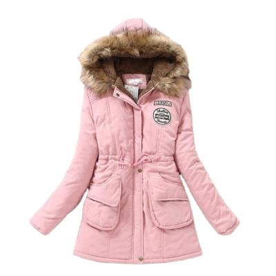 China Coat Breathable Faux Fur Striped Winter Parka Coat With Hooded Faux Winter Women Jacket Clothes for sale