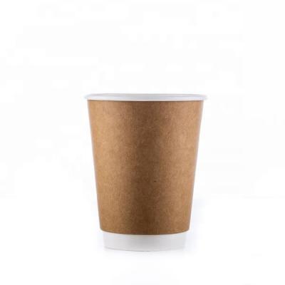 China Disposable hot paper cups double wall for boba coffee and tea for sale