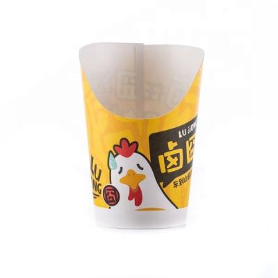 China Disposable Disposable Fries Chips Paper Cup for sale