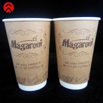 China Disposable 12oz Disposable , 16oz Double Wall Take Away Coffee Mugs With Custom Logo for sale