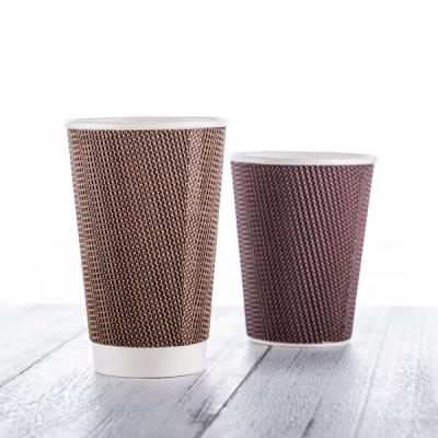 China 8oz Ripple Wall Disposable Coffee Mug With Lid for sale