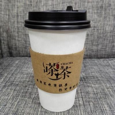 China 12oz Disposable Custom Coffee Sleeve With Logo And Design For Hot Drinks for sale