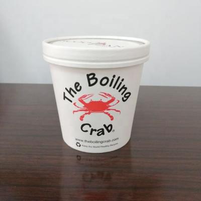 China Disposable Customized Printed Paper Soup Bowl With Paper Lids for sale