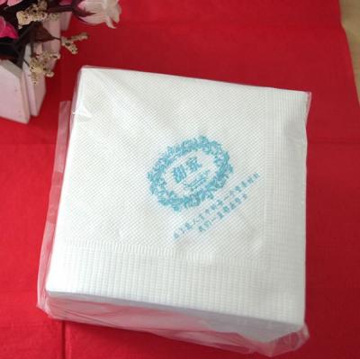 China Colorful Customized Printed White Cocktail Napkin With Logo for sale