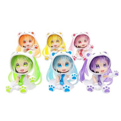 China Cartoon Toy 8cm Cute Ne Miku 3D Ne Miku Pvc Toys 6 Styles Hatsu Hatsu Printing Plastic GK Action Number Hatsu Ne Miku Glow Toys Kids Gift for sale