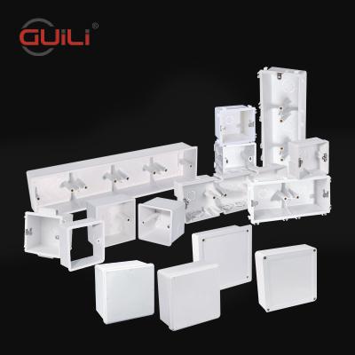 China Residential Security 2 Way Power Switch Box 3x3 Electrical Junction Box Switch Box for sale